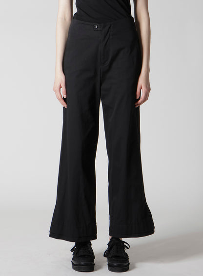 TWILL S VENT WIDE PANTS