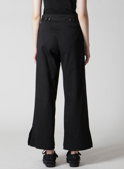 TWILL S VENT WIDE PANTS