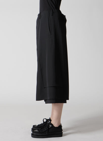 GABARDINE F BUTTON WRAP PANTS