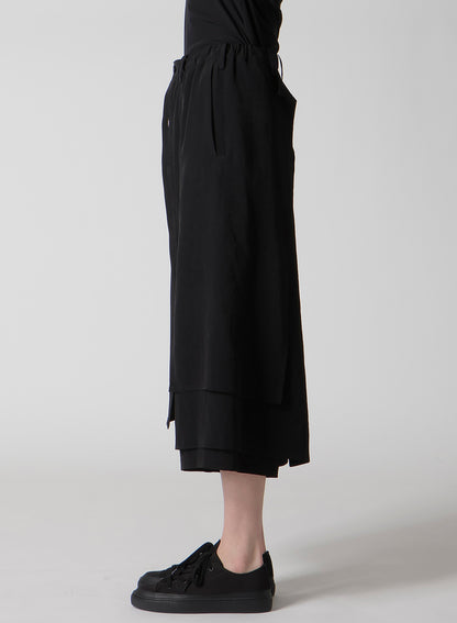 TA/PE CREPE DE CHINE F BUTTON WRAP PANTS