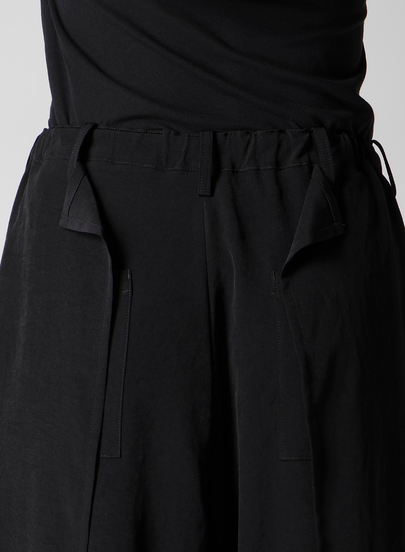 TA/PE CREPE DE CHINE F BUTTON WRAP PANTS