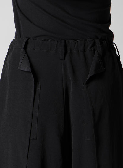 TA/PE CREPE DE CHINE F BUTTON WRAP PANTS