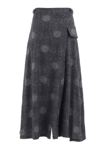 WOOL SHADOW DOT FLARE PANTS