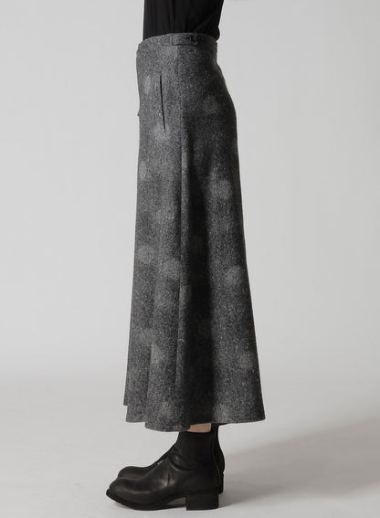 WOOL SHADOW DOT FLARE PANTS