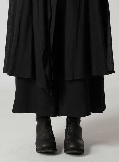 TA/PE CREPE DE CHINE 2 LAYERED FLARE PANTS