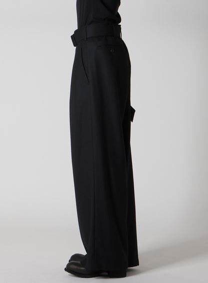 W/SAXONY  R DRAPED WIDE PANTS
