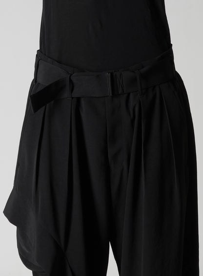 TA/PE CREPE DE CHINE R DRAPED WIDE PANTS