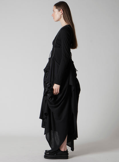 FLANNEL BOX D GATHERED SUSPENDER SKIRT