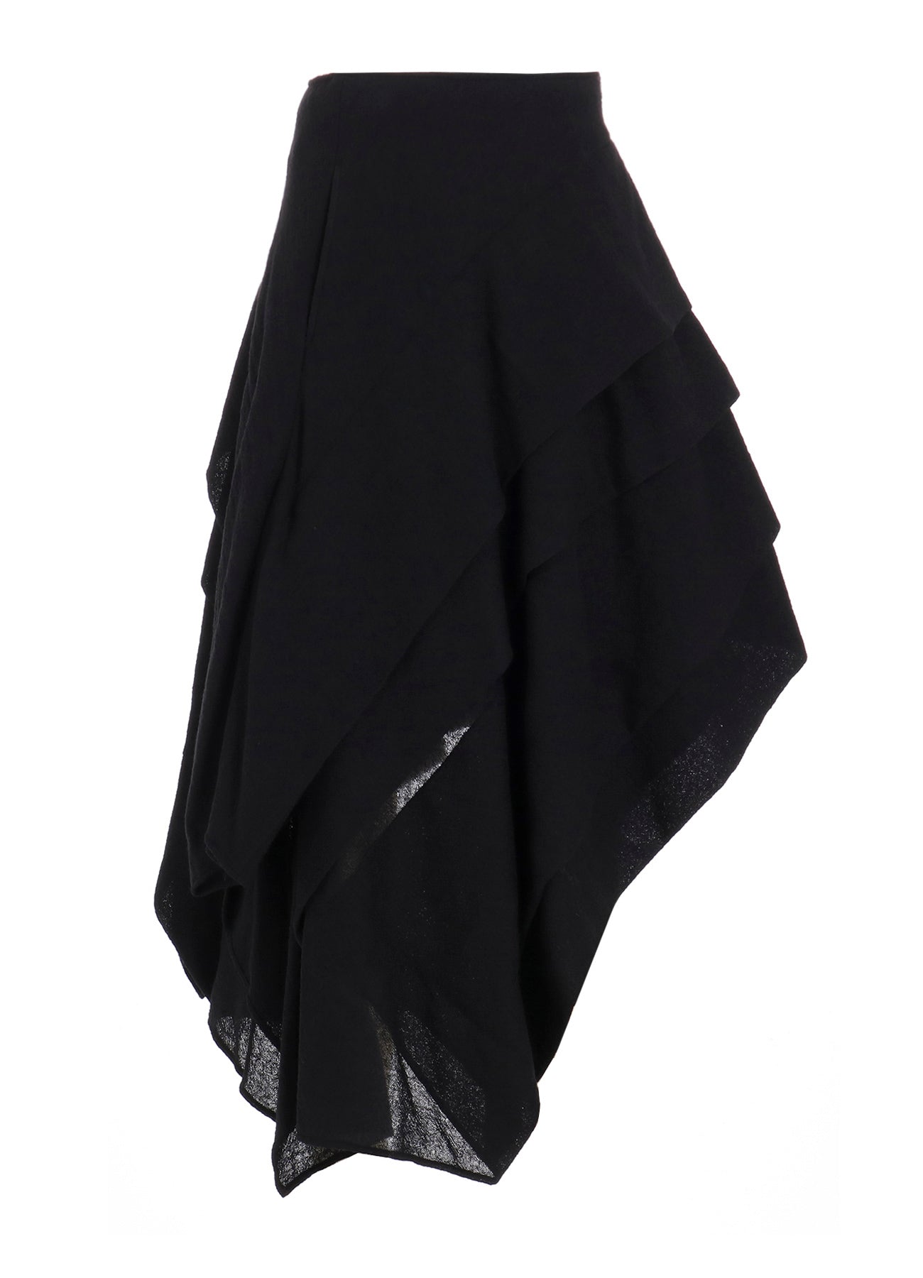 WOOL GAUZE TUCKED STITCH D SKIRT