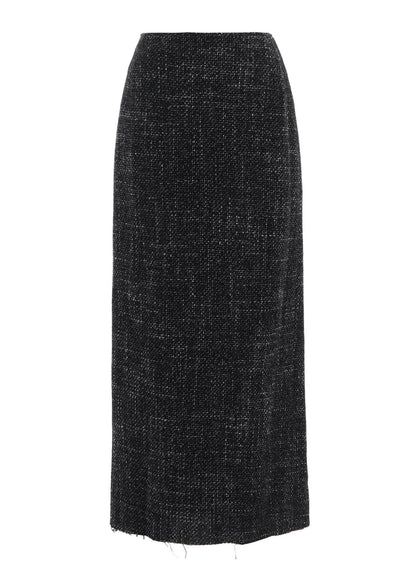 HANDMADE TWEED BACK ZIPPER SKIRT