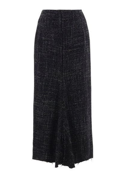 HANDMADE TWEED BACK ZIPPER SKIRT