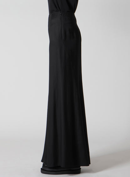 VISCOSE TWILL DIAGONAL CUTTING LONG SKIRT