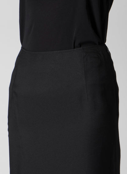 VISCOSE TWILL DIAGONAL CUTTING LONG SKIRT