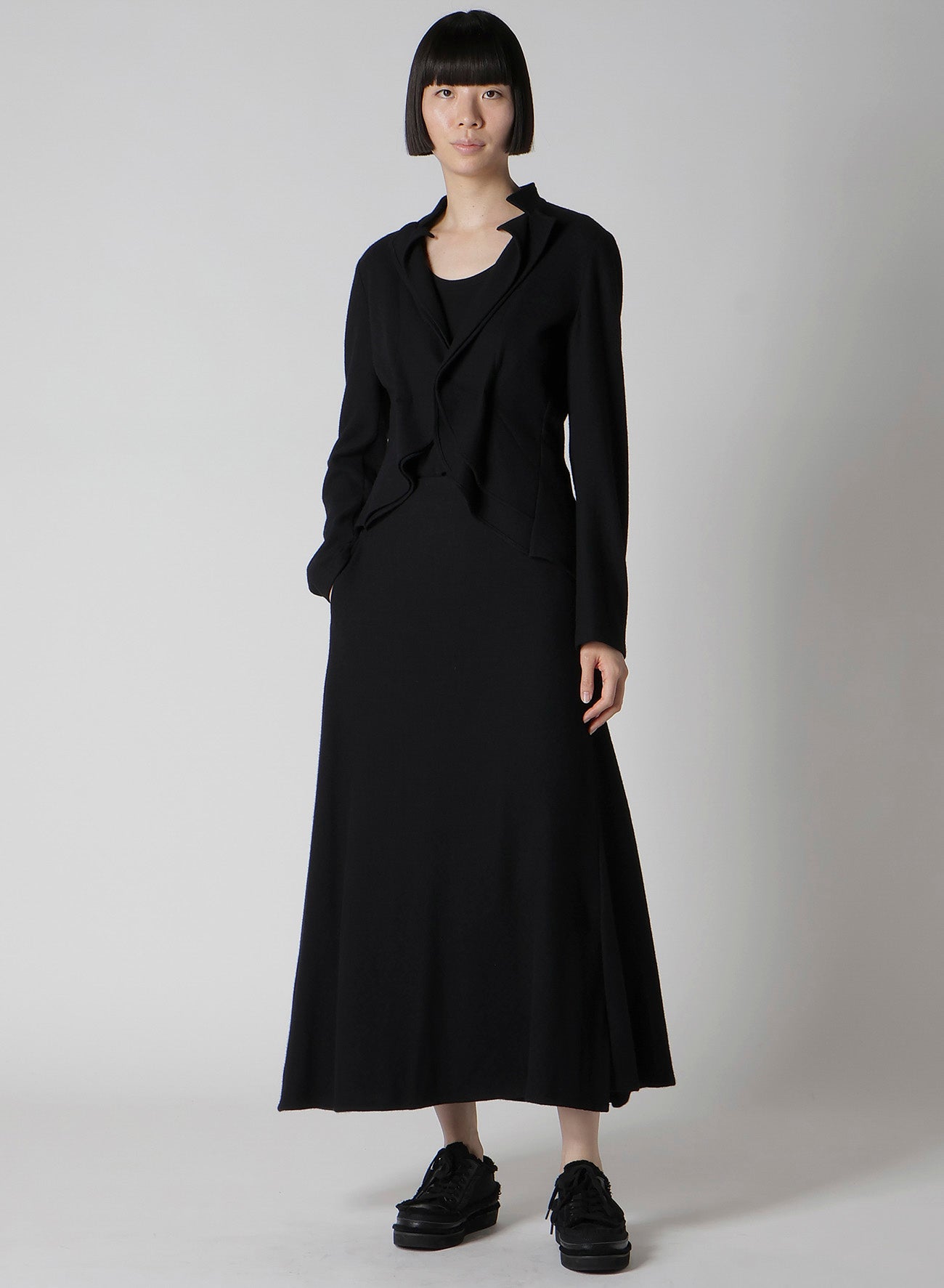 SOFT WOLLEN 1/14 B FOLDED DETAIL SKIRT – THE SHOP YOHJI YAMAMOTO