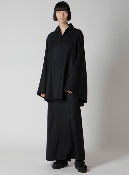 W/SAXONY  B DRAPED HIGH WAIST SKIRT