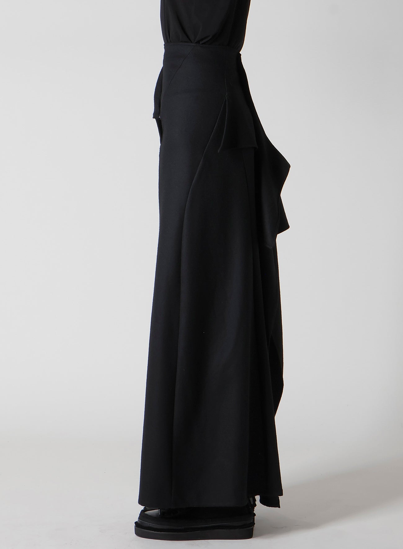 W/SAXONY  B DRAPED HIGH WAIST SKIRT