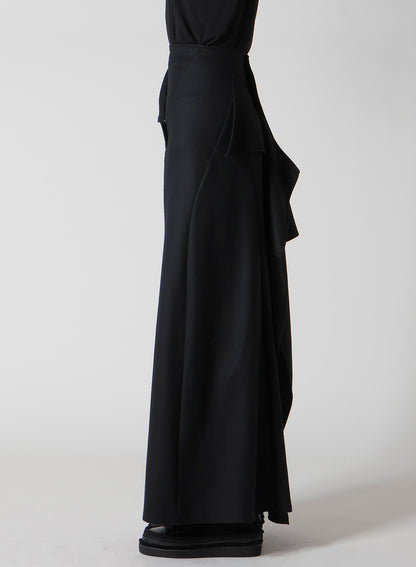 W/SAXONY  B DRAPED HIGH WAIST SKIRT