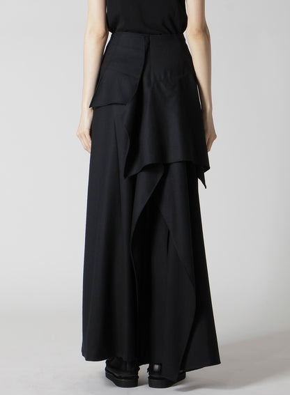 W/SAXONY  B DRAPED HIGH WAIST SKIRT