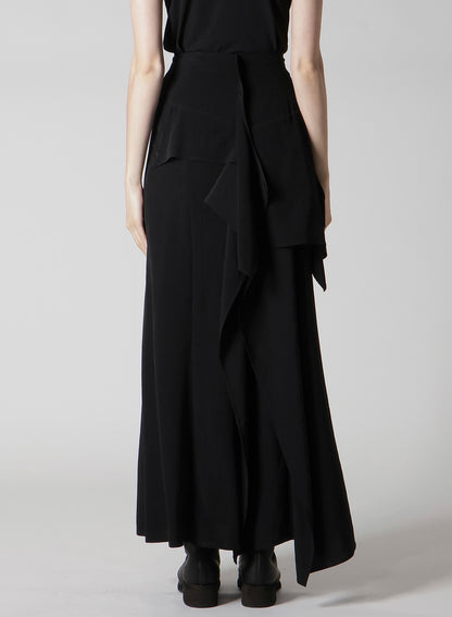 TA/PE CREPE DE CHINE B DRAPED HIGH WAIST SKIRT
