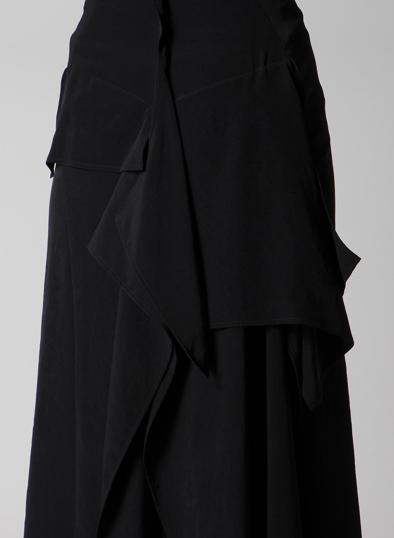 TA/PE CREPE DE CHINE B DRAPED HIGH WAIST SKIRT