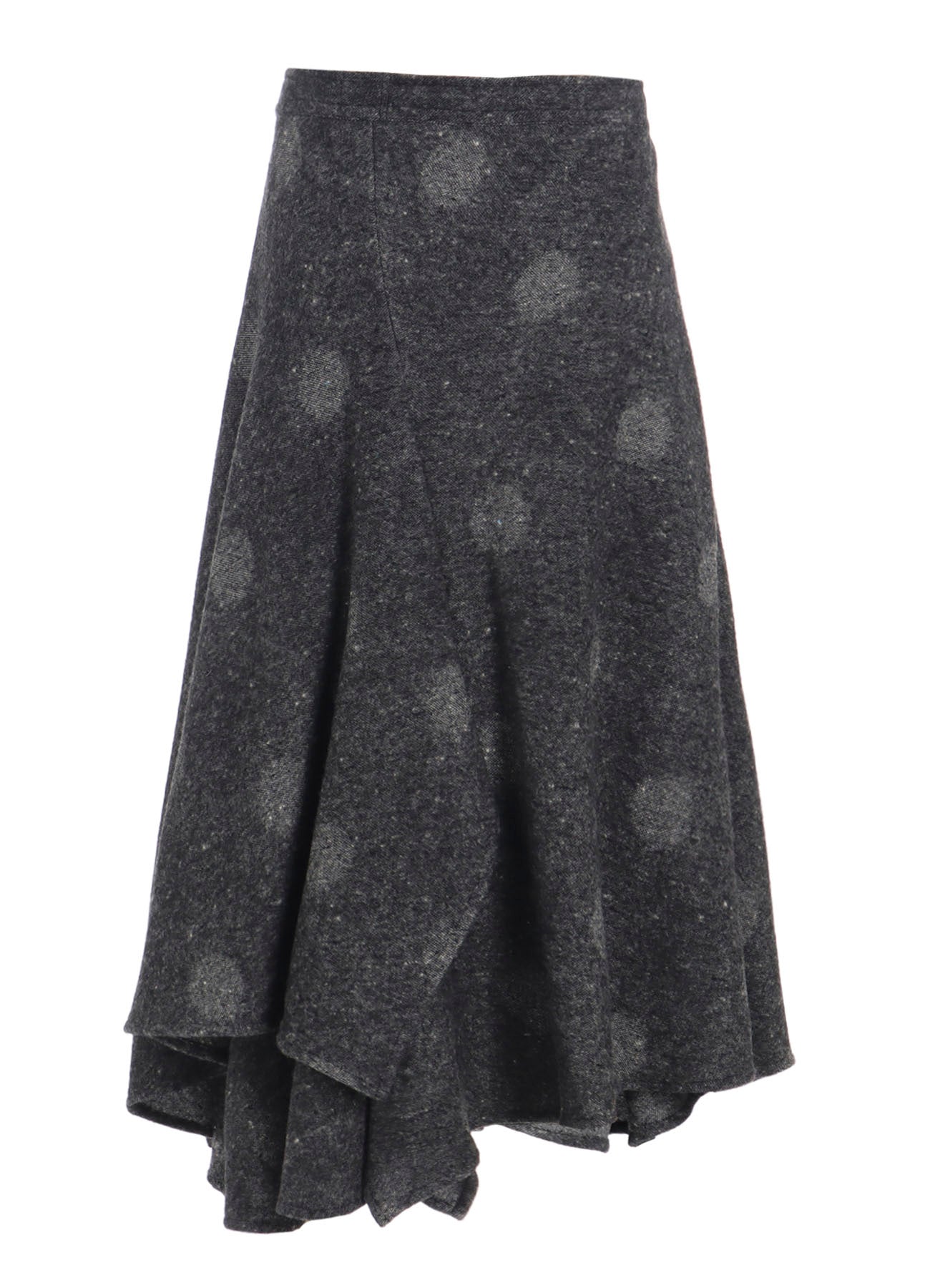 WOOL SHADOW DOT R GATHERED SKIRT