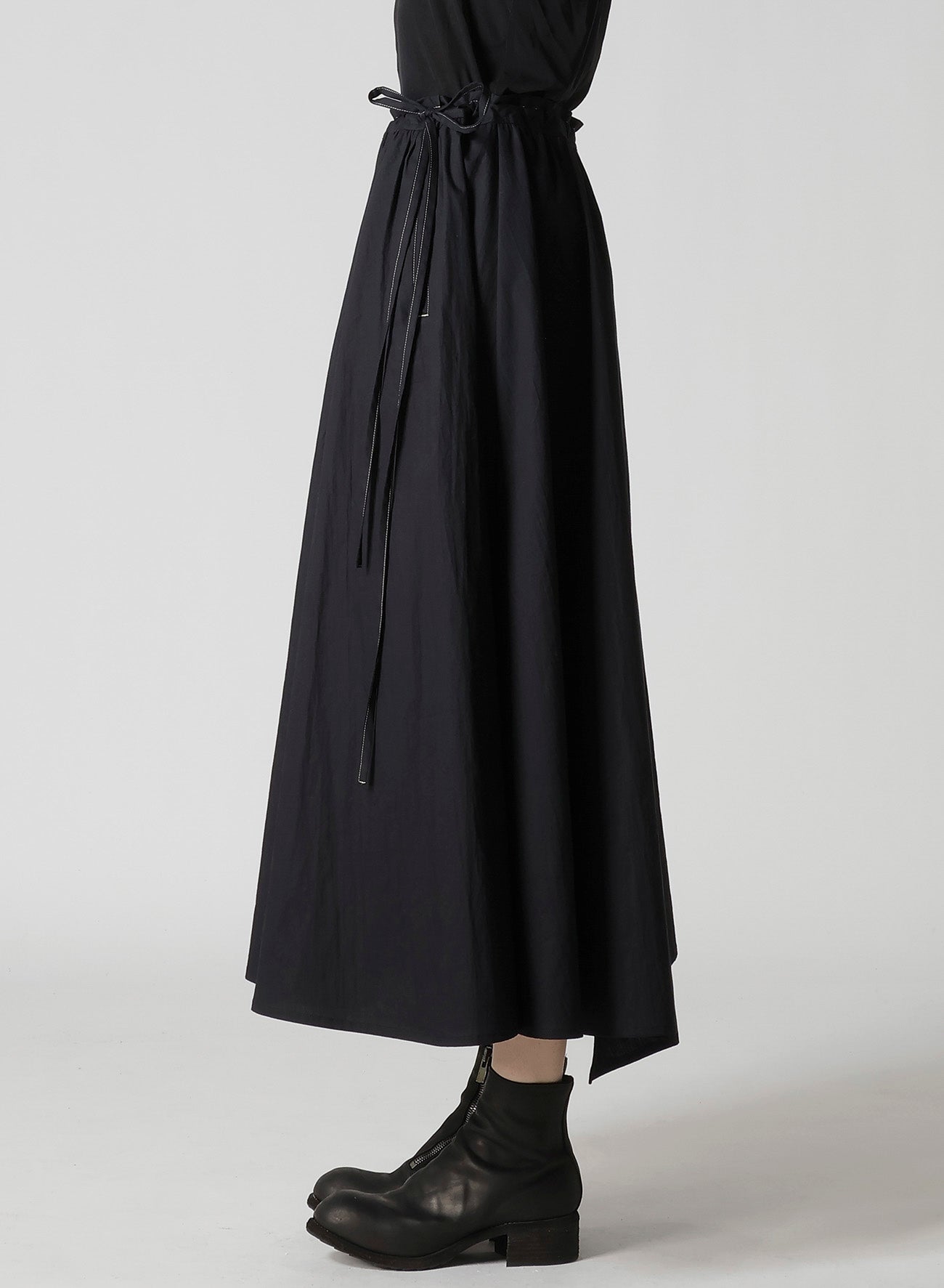 COTTON BROAD L GATHERED FLARE SKIRT