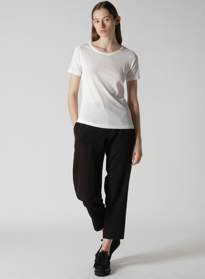 HIGH TWISTED JERSEY SHORT SLV ROUND NECK T