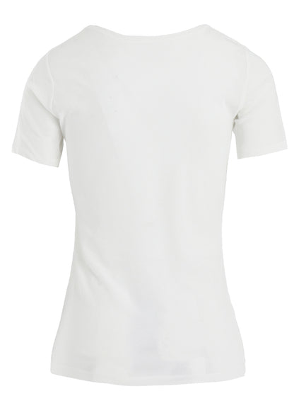 HIGH TWISTED JERSEY SHORT SLV ROUND NECK T