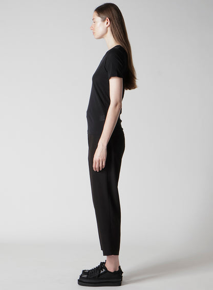 HIGH TWISTED JERSEY SHORT SLV ROUND NECK T