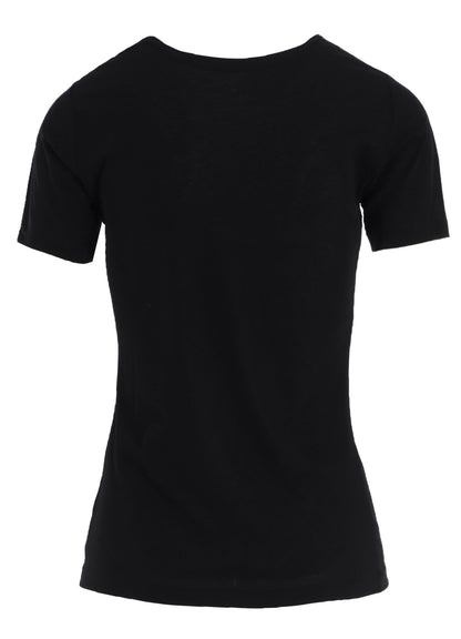 HIGH TWISTED JERSEY SHORT SLV ROUND NECK T