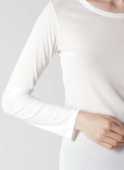 HIGH TWISTED JERSEY LONG SLV ROUND NECK T
