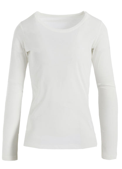 HIGH TWISTED JERSEY LONG SLV ROUND NECK T
