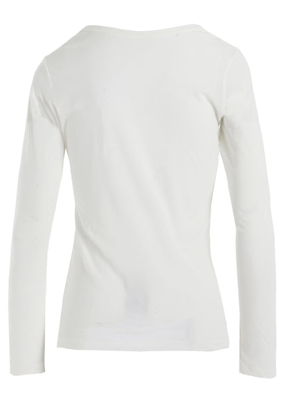 HIGH TWISTED JERSEY LONG SLV ROUND NECK T