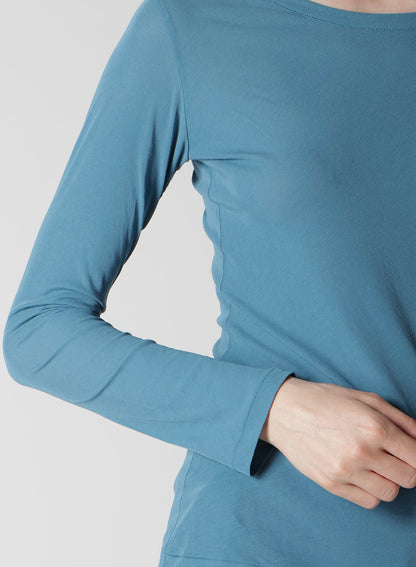 HIGH TWISTED JERSEY LONG SLV ROUND NECK T