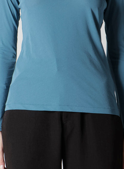 HIGH TWISTED JERSEY LONG SLV ROUND NECK T