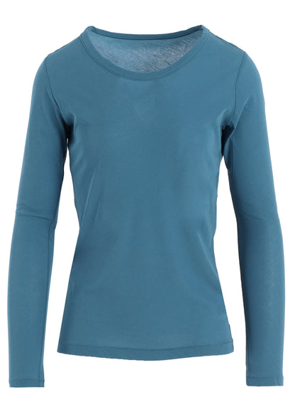 HIGH TWISTED JERSEY LONG SLV ROUND NECK T