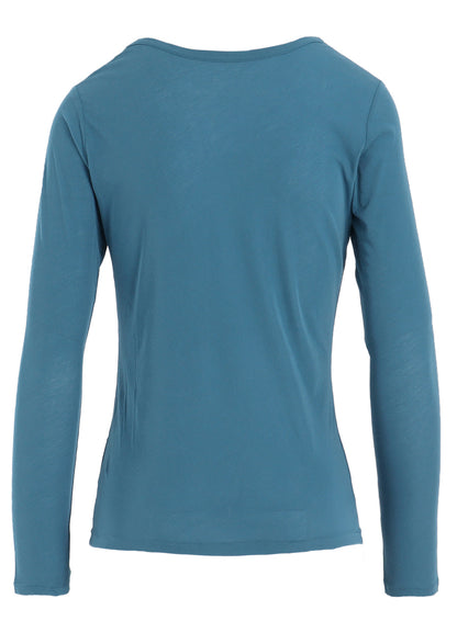 HIGH TWISTED JERSEY LONG SLV ROUND NECK T