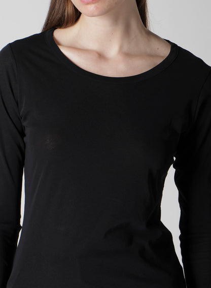 HIGH TWISTED JERSEY LONG SLV ROUND NECK T