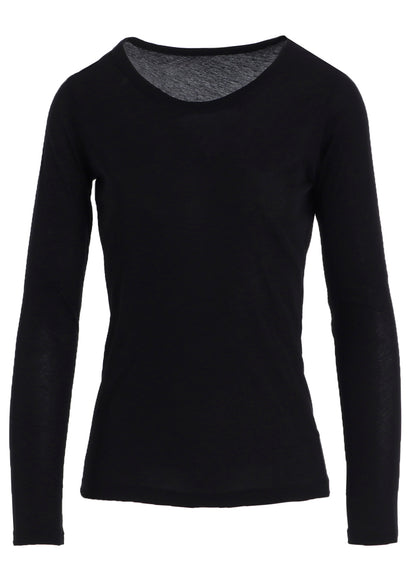 HIGH TWISTED JERSEY LONG SLV ROUND NECK T