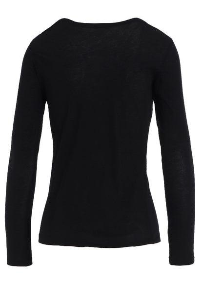 HIGH TWISTED JERSEY LONG SLV ROUND NECK T