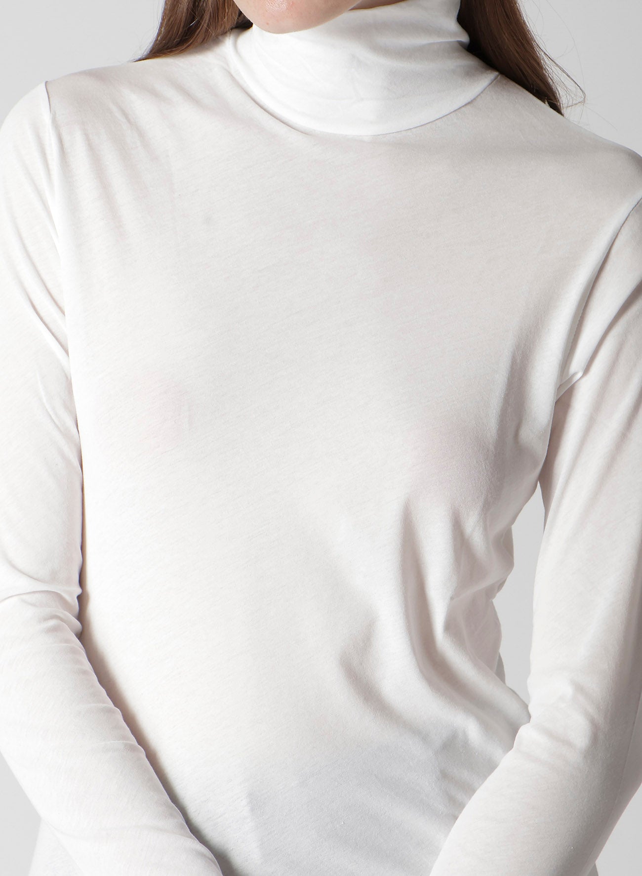HIGH TWISTED JERSEY LONG SLV TURTLE NECK PO
