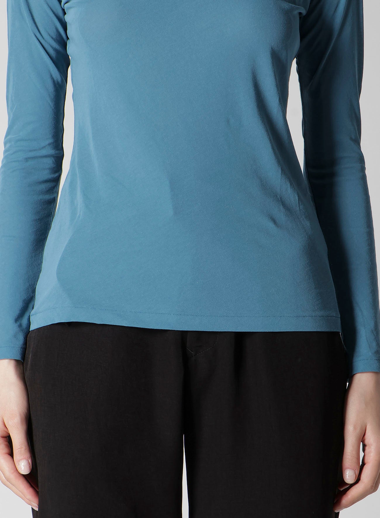 HIGH TWISTED JERSEY LONG SLV TURTLE NECK PO