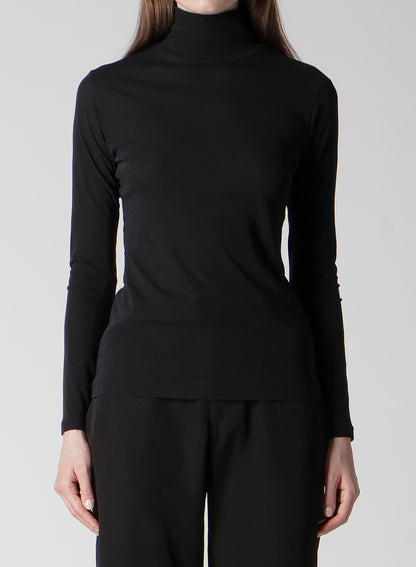 HIGH TWISTED JERSEY LONG SLV TURTLE NECK PO