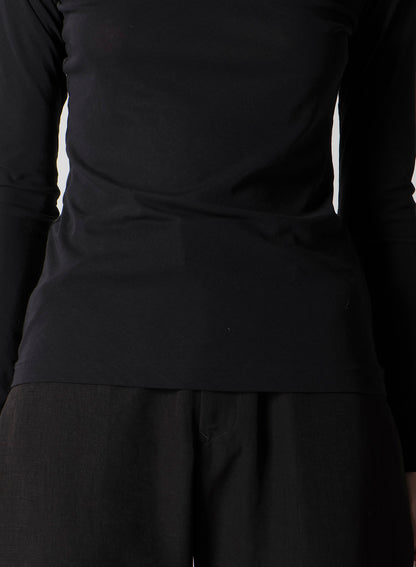 HIGH TWISTED JERSEY LONG SLV TURTLE NECK PO