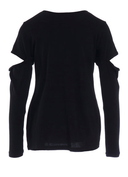 COTTON GAUZE DRAPED ZIP PO