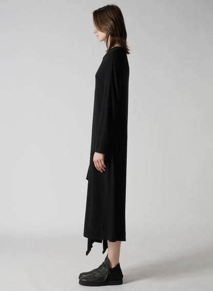 COTTON GAUZE DRAPED DRESS