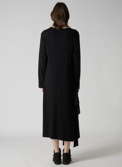 COTTON GAUZE DRAPED DRESS