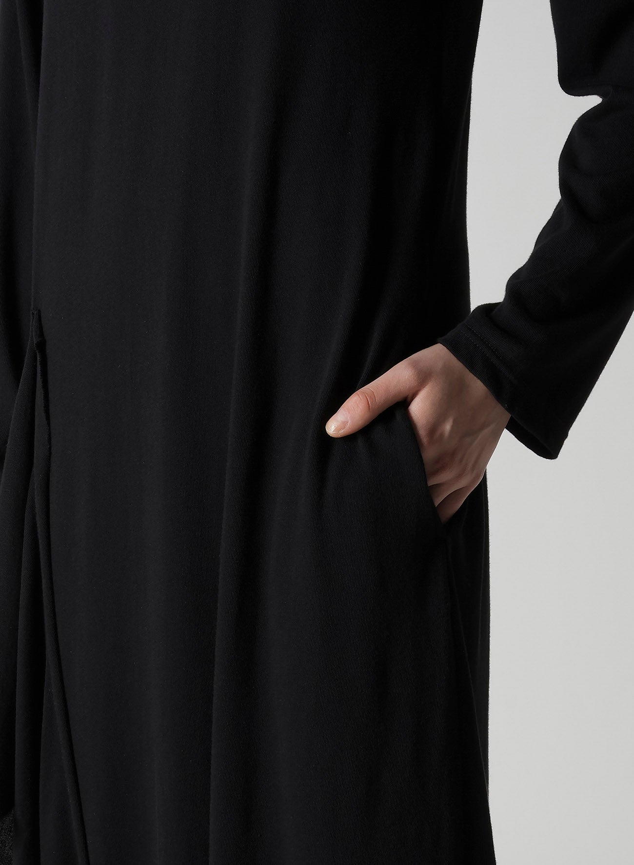 COTTON GAUZE DRAPED DRESS