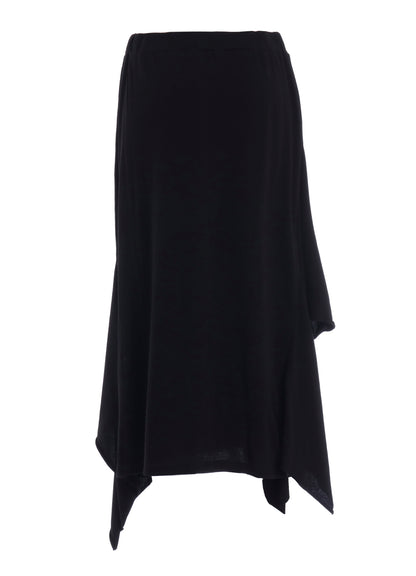 COTTON GAUZE DRAPED SKIRT