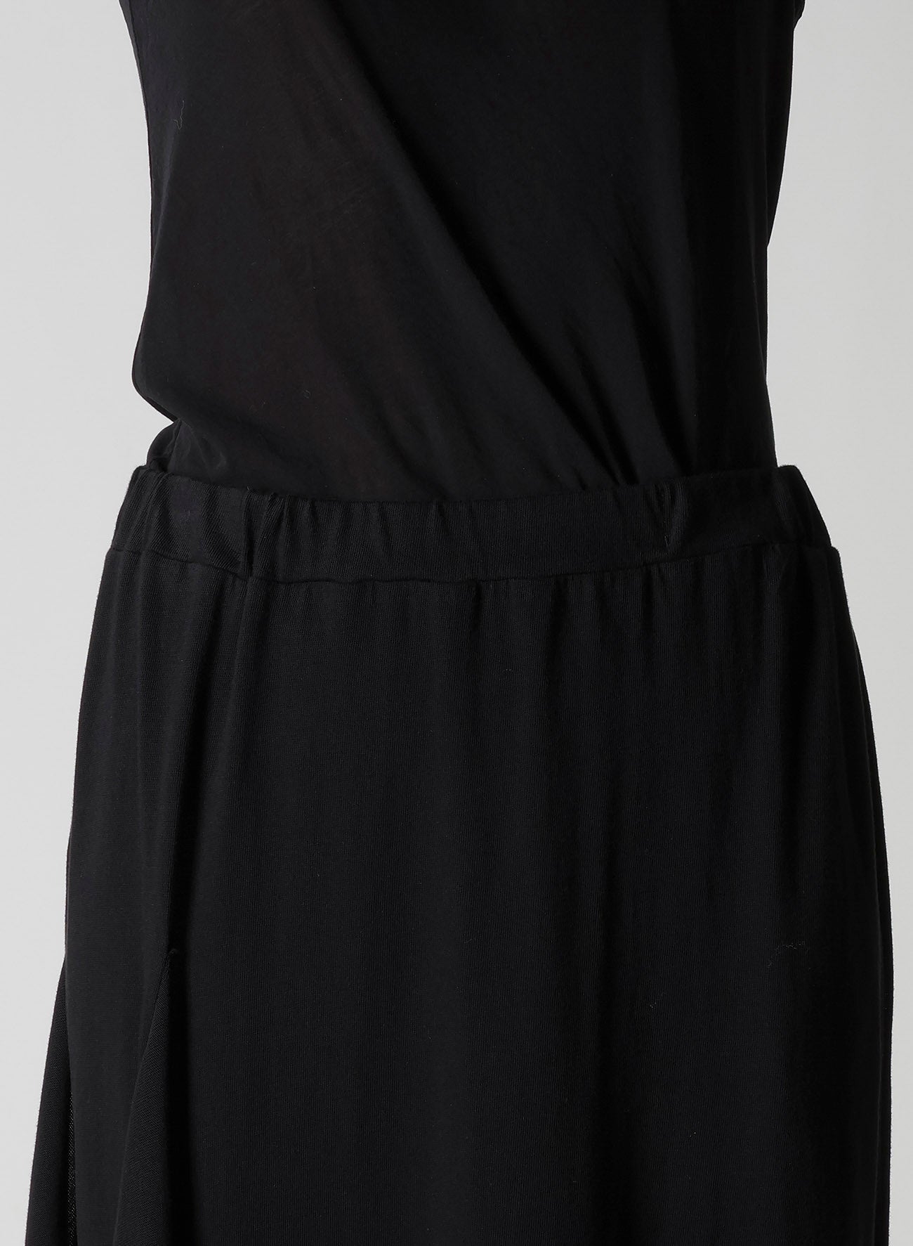 COTTON GAUZE DRAPED SKIRT